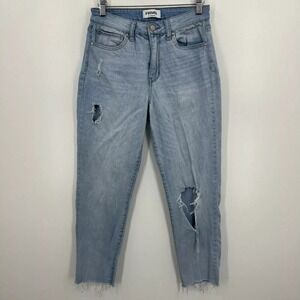 RSQ Jeans Womens Size 28 Blue Vintage Mom High Rise Distressed Light Wash Cotton